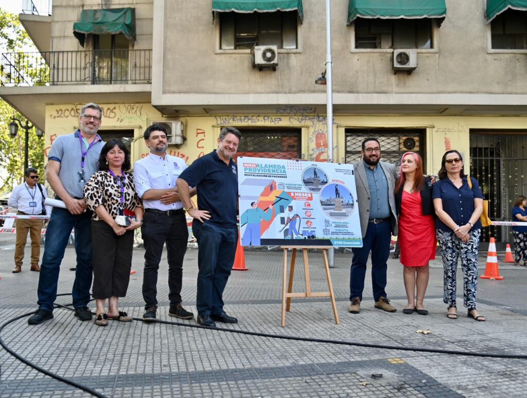 Anuncian el inicio del plan de revitalización de fachadas en eje Alameda Providencia