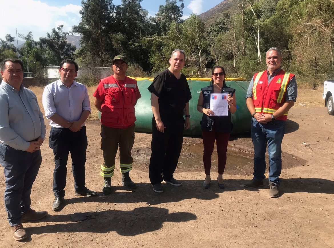 Delegación Provincial de Cordillera dispone de estanque de 40 mil litros para el combate de incendios