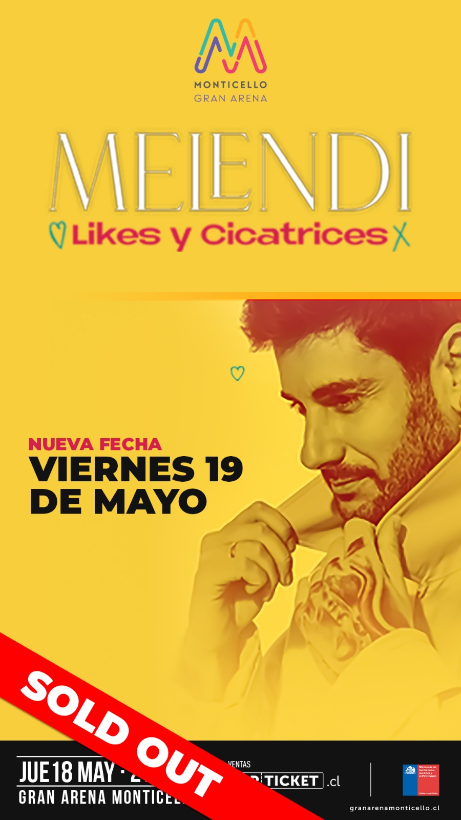 Melendi agota un Gran Arena Monticello y suma nueva fecha de la gira "Likes y Cicatrices"