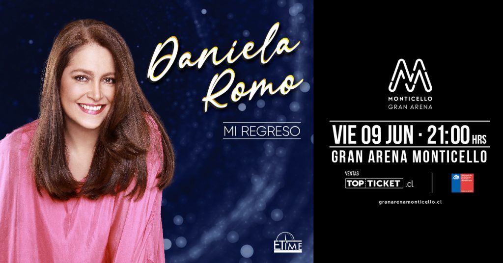 Daniela Romo confirma nueva fecha para show en el Gran Arena Monticello