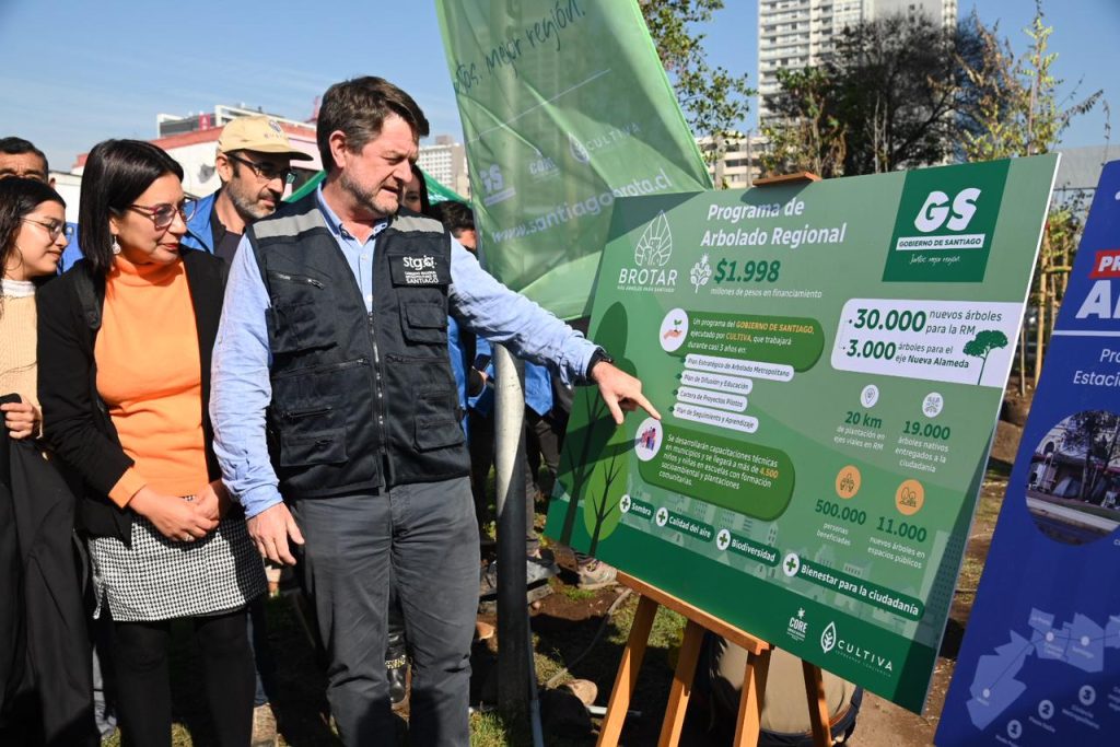 Innovador y ambicioso programa dotará de 30 mil nuevos árboles a comunas con déficit de áreas verdes de la RM