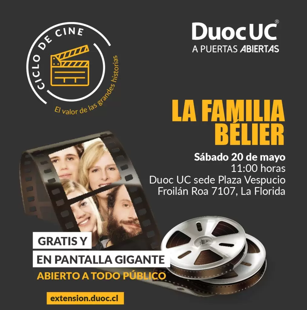 Duoc UC sede Plaza Vespucio invita a la comunidad a un ciclo de cine gratuito