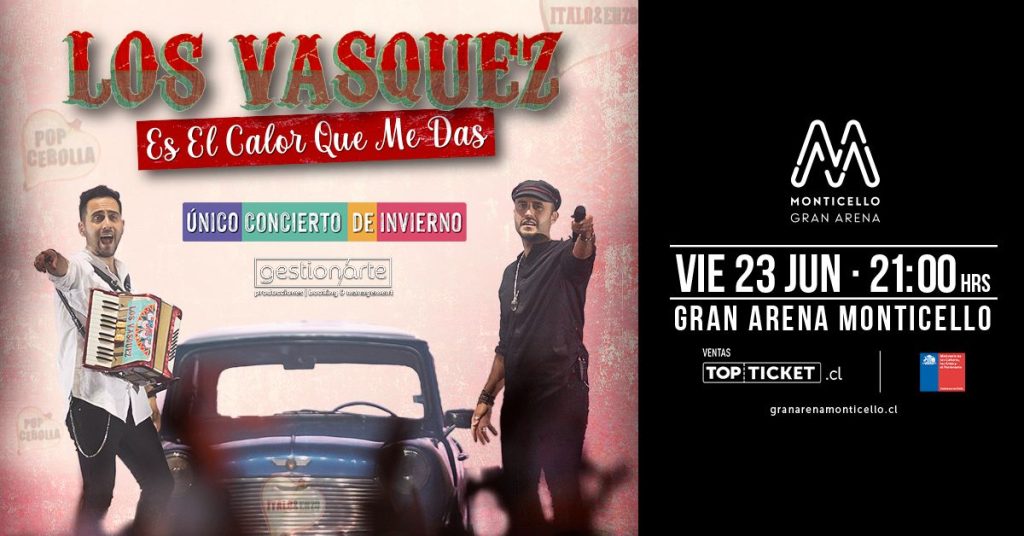 Los Vásquez buscan el calor de su público con único concierto de invierno en Gran Arena Monticello