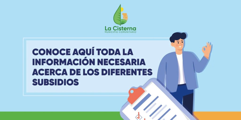 Afiche que explica la entrega de subsidios a familias de La Cisterna