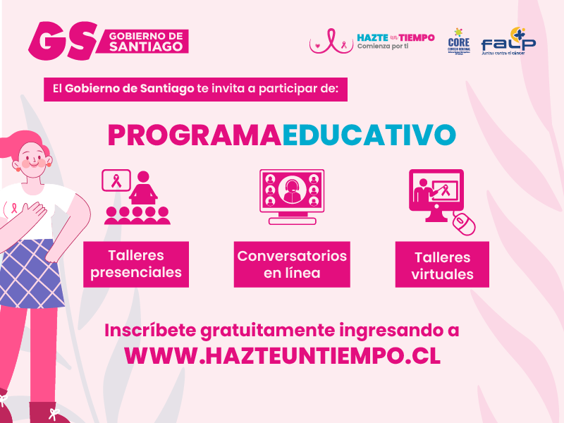 Participa en los talleres informativos online para prevenir el cáncer de mama y cáncer cervicouterino