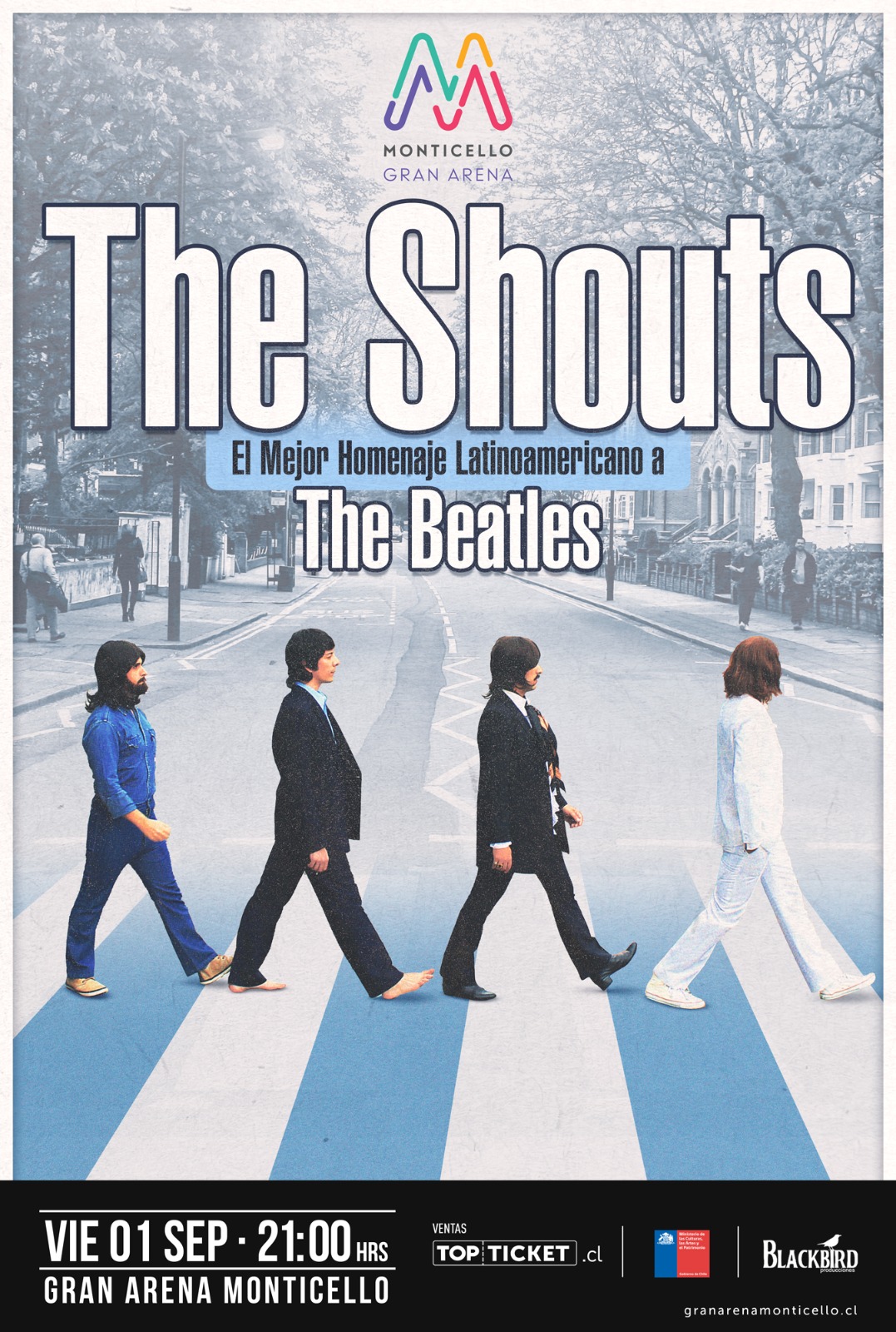 Confirman show de The Shouts, la banda homenaje a The Beatles en Gran Arena Monticello