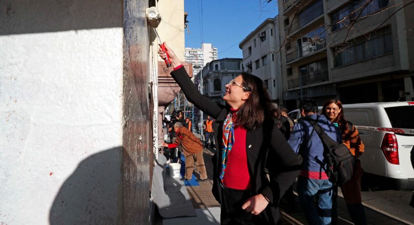 Santiago: Presentan avances de obras de recuperación de fachadas en Barrio Bellas Artes