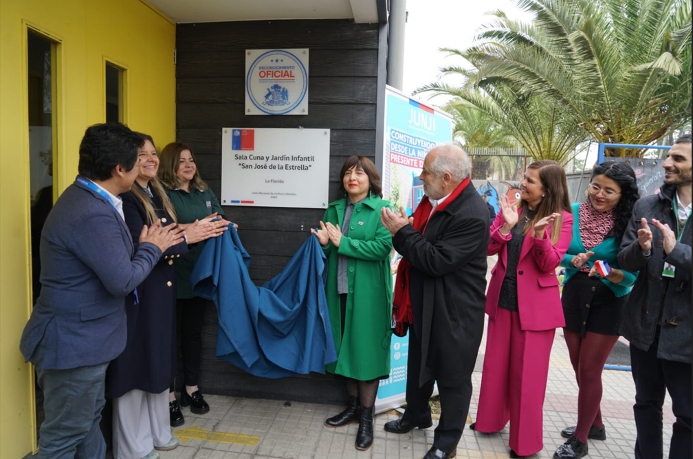 Con la presencia del ministro Carlos Montes, JUNJI inauguró un nuevo jardín infantil en La Florida