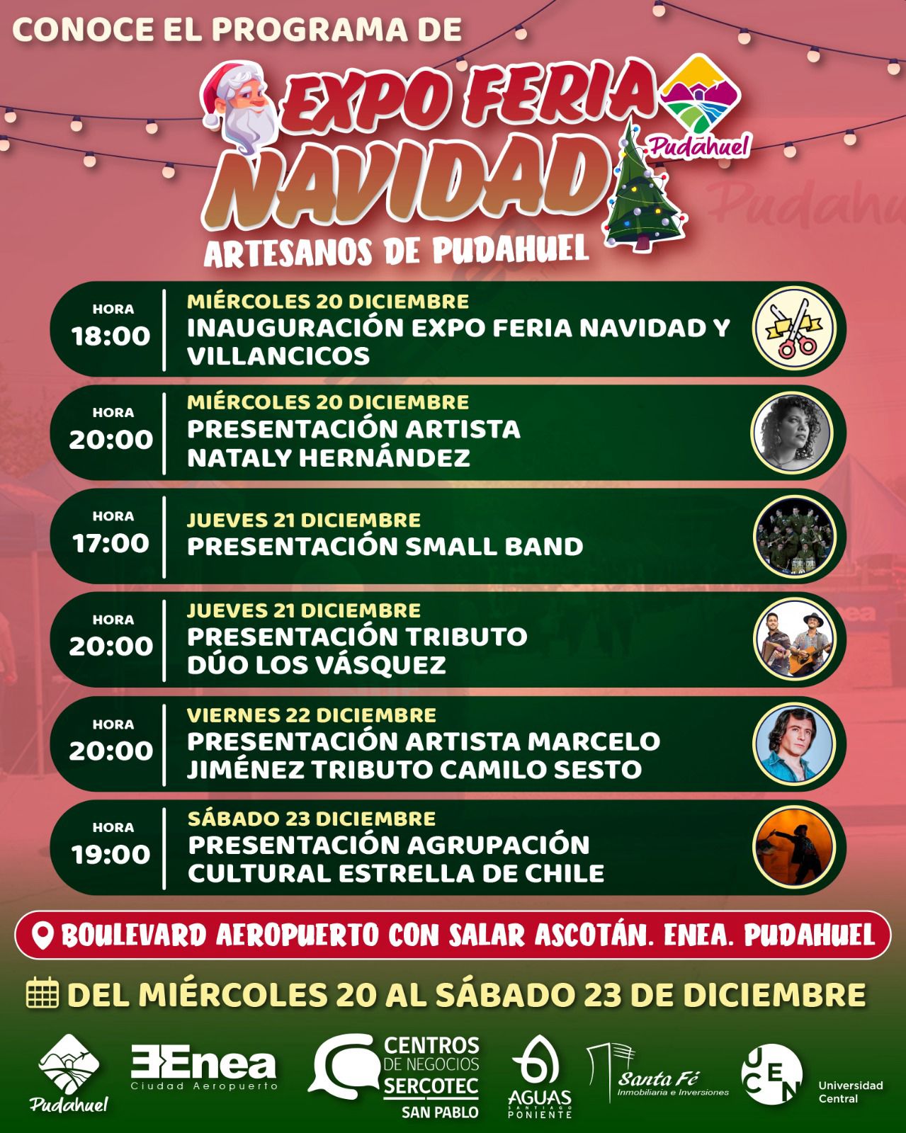 Más de cien emprendedores congregará la Expo Feria Navidad Artesanos de Pudahuel