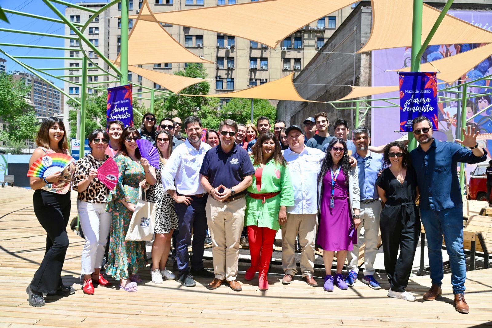 Gore Metropolitano inaugura Plaza de Bolsillo "Aurora Feminista" en calle San Diego