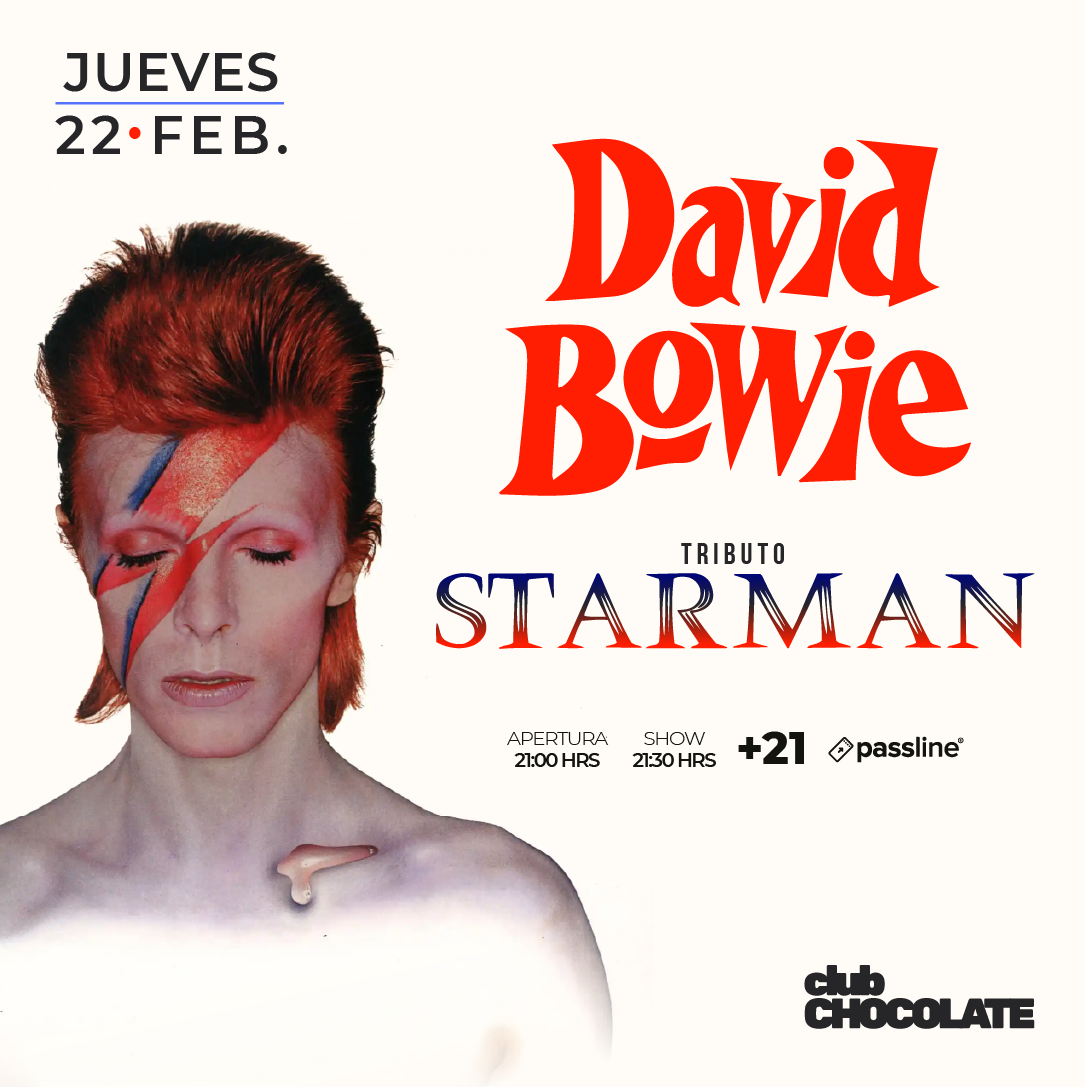 "Starman": El homenaje que traerá los grandes éxitos de David Bowie al Club Chocolate