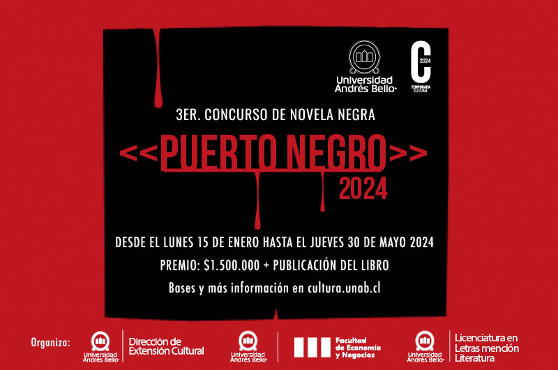 UNAB abre convocatoria para la tercera edición del concurso de novela negra "Puerto Negro"