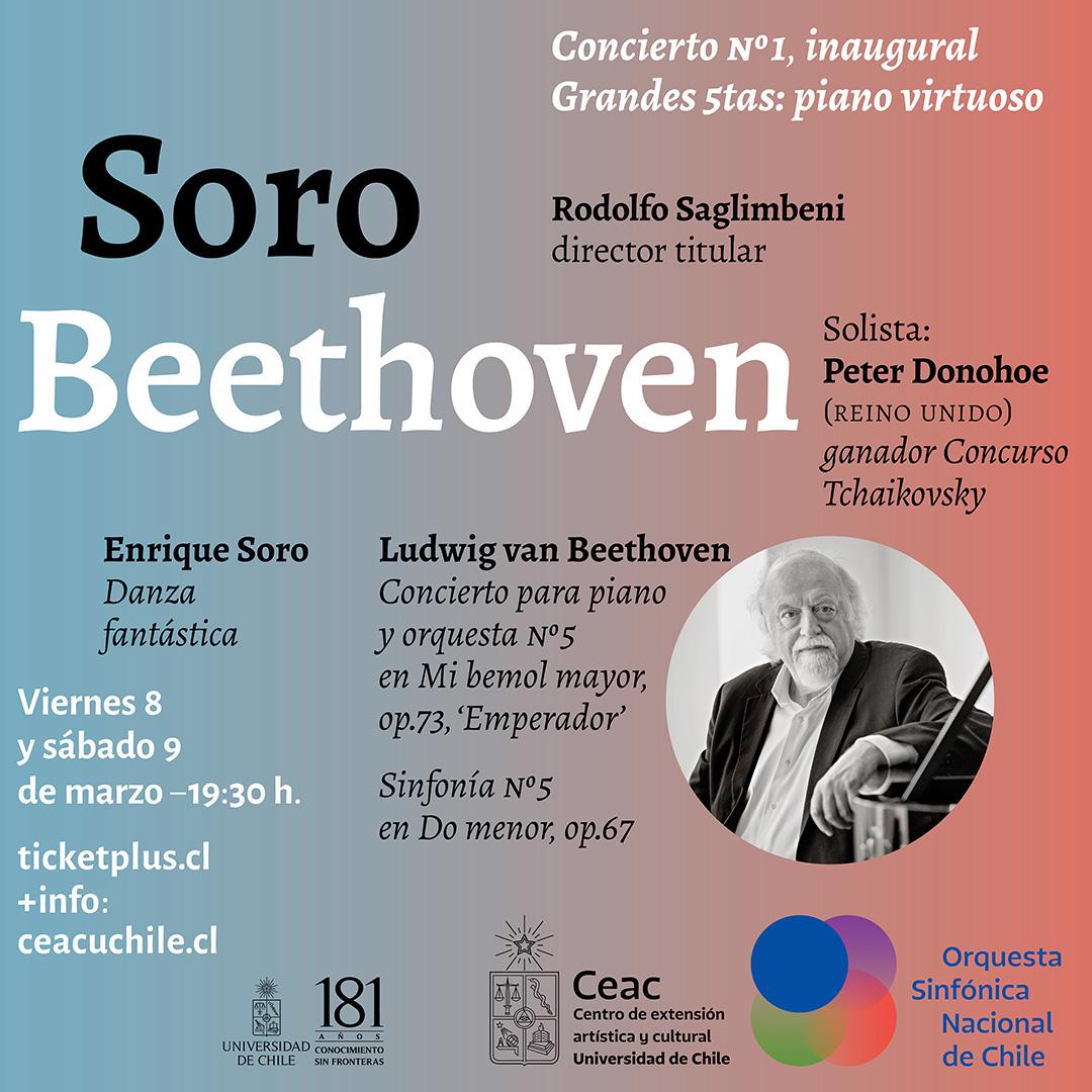 Orquesta Sinfónica Nacional abre temporada 2024 con obras de Beethoven y el pianista británico Peter Donohoe