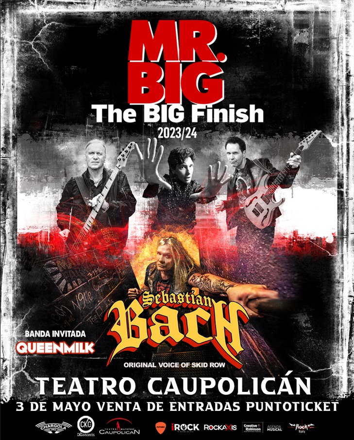 Confirman banda de apertura para el concierto de Mr. Big y Sebastián Bach en Teatro Caupolicán