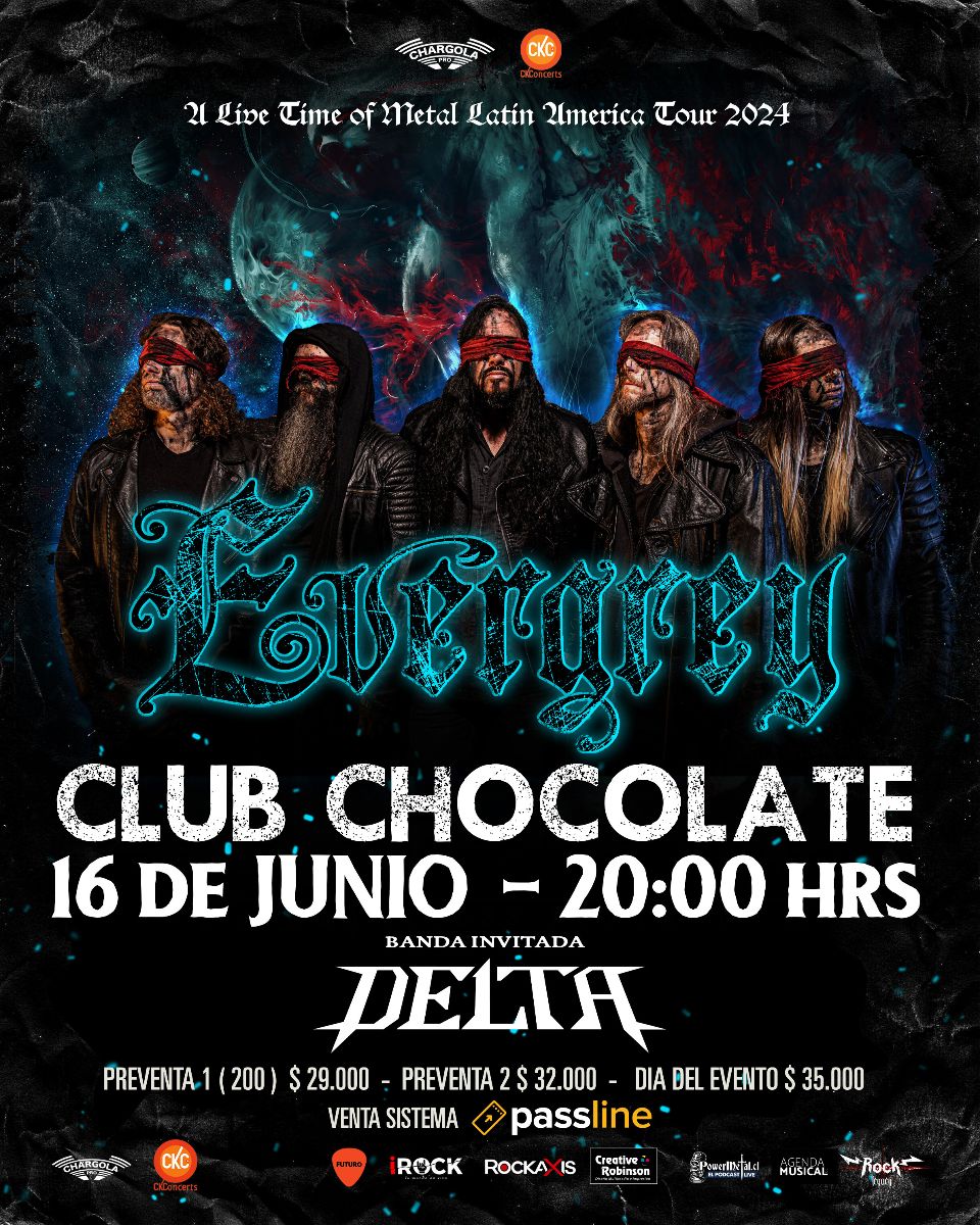 Delta se suma a concierto de Evergrey en Club Chocolate