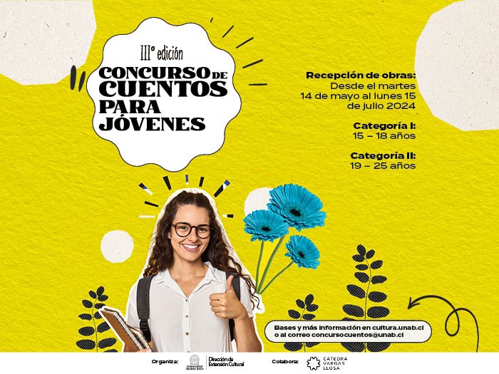 Extensión Cultural UNAB invita a participar de la tercera edición del Concurso de Cuentos para jóvenes