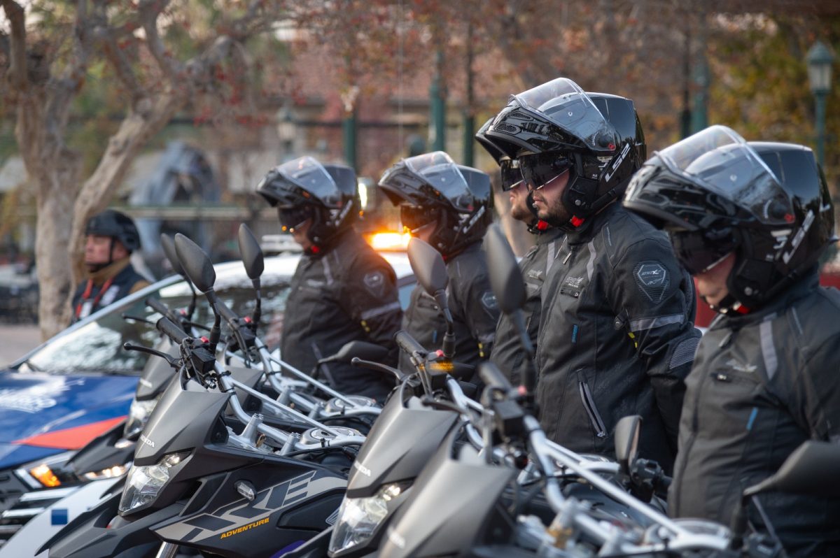 San Bernardo inaugura vehículos de patrullaje barrial, con cinco nuevas motos de seguridad