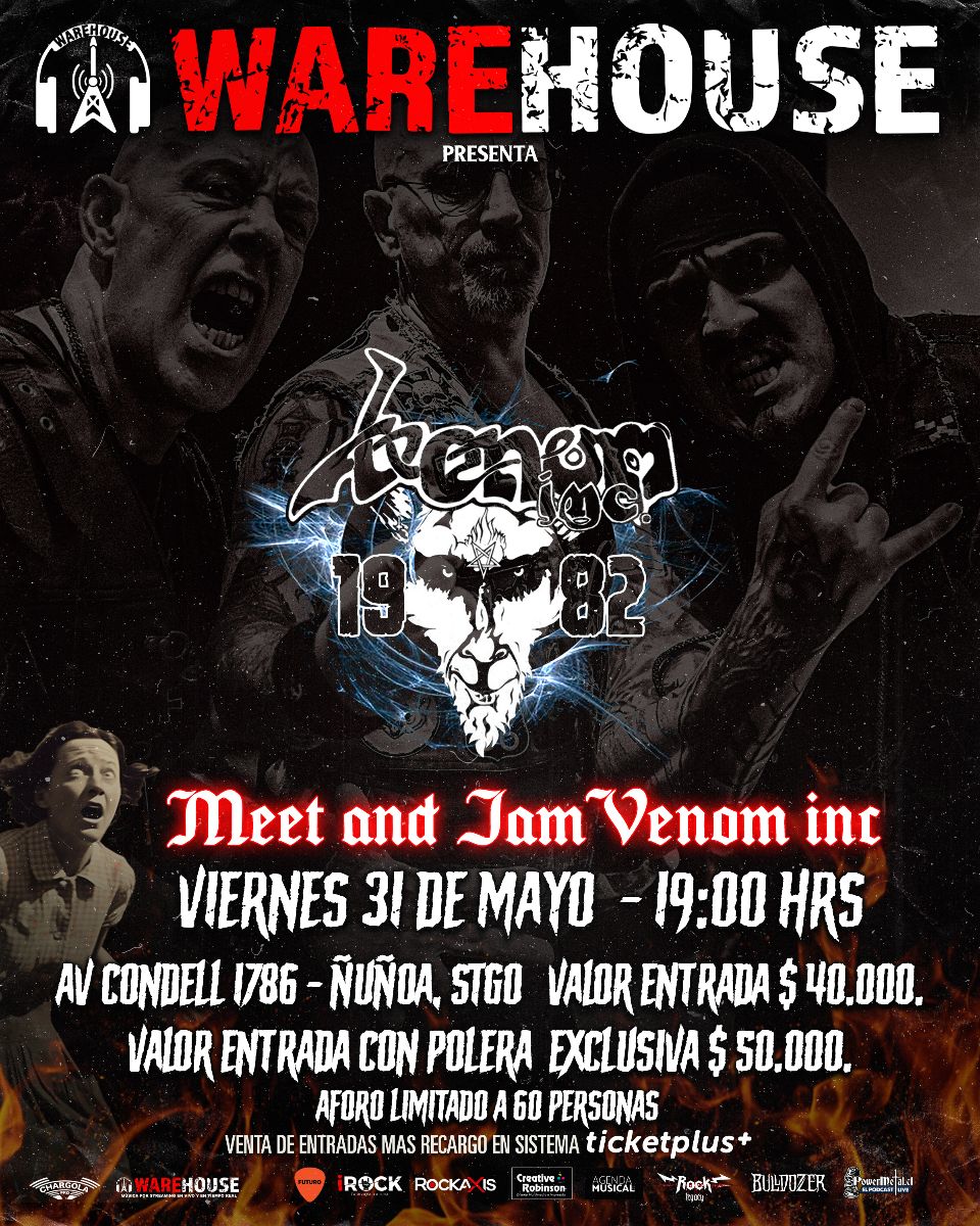 Venom Inc anuncia show exclusivo en Warehouse con Meet & Jam