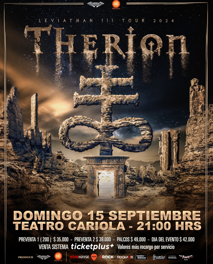 Therion regresa a Chile en el Teatro Cariola con su Leviathan III Tour 2024