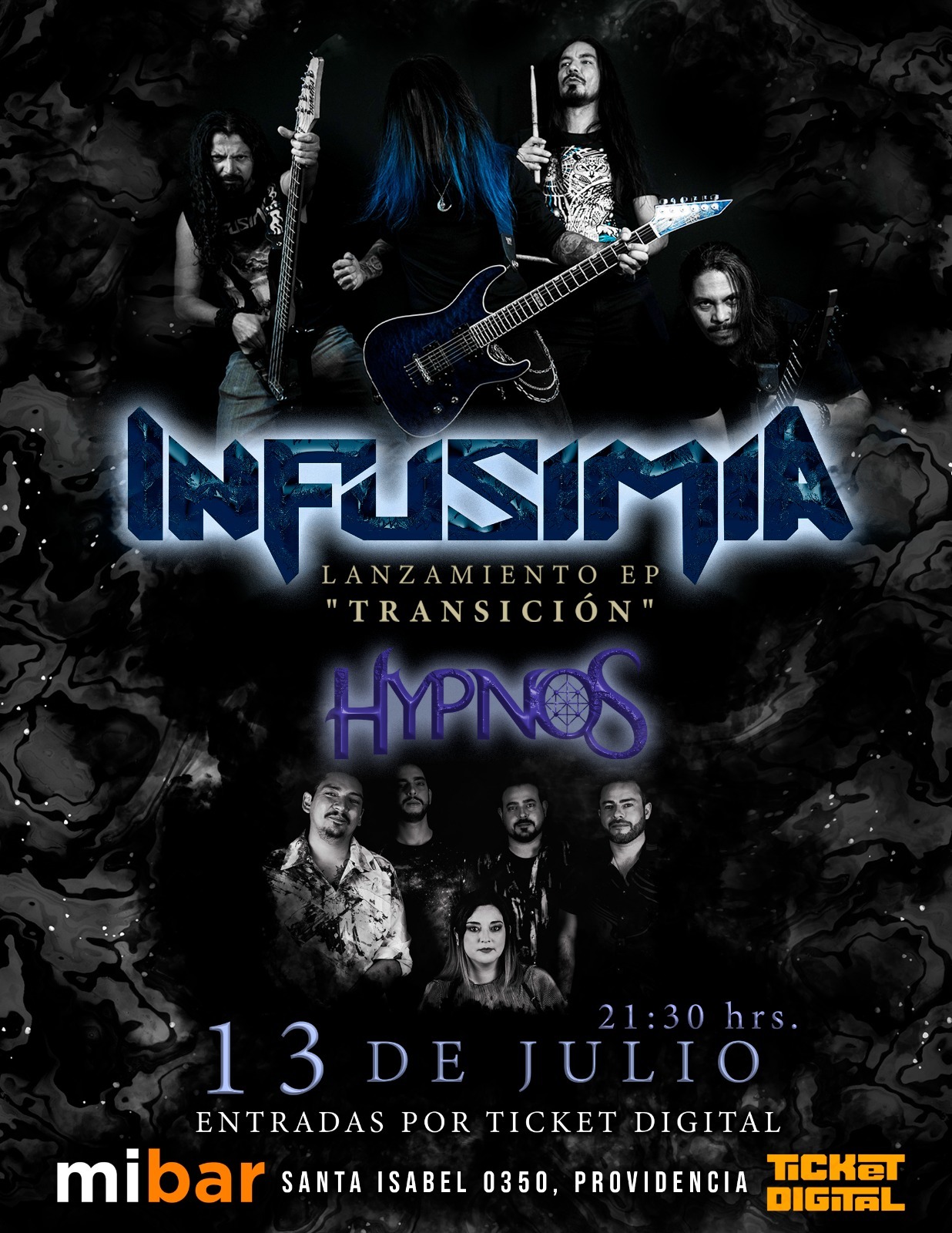 Banda chilena de metal progresivo Infusimia lanza nuevo EP en MiBar este 13 de julio