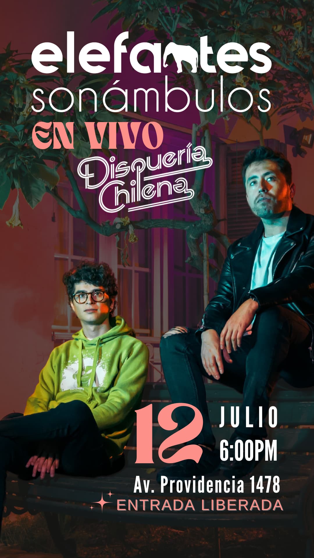 Disquería Chilena retoma conciertos gratuitos: este viernes toca Elefantes Sonámbulos