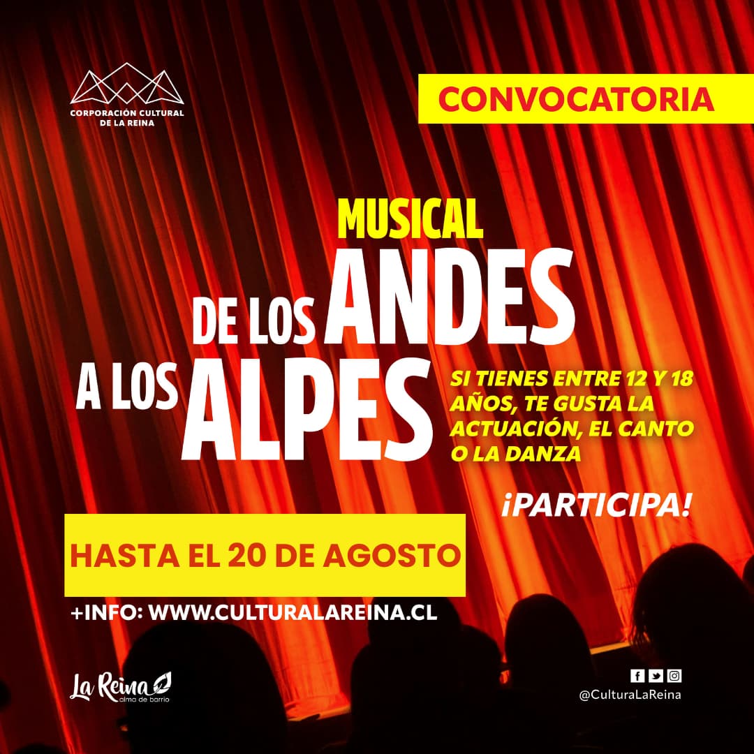 Se extiende convocatoria para ser parte de una obra de teatro musical inclusiva en La Reina