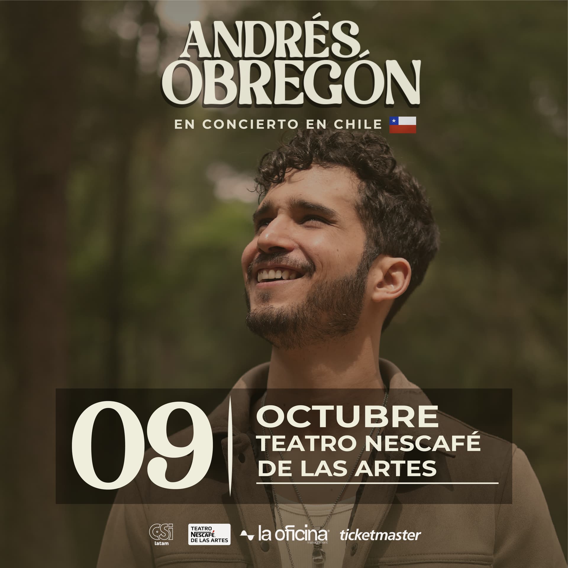 Andrés Obregón vuelve a Sudamérica y anuncia show en el Teatro Nescafé de las Artes