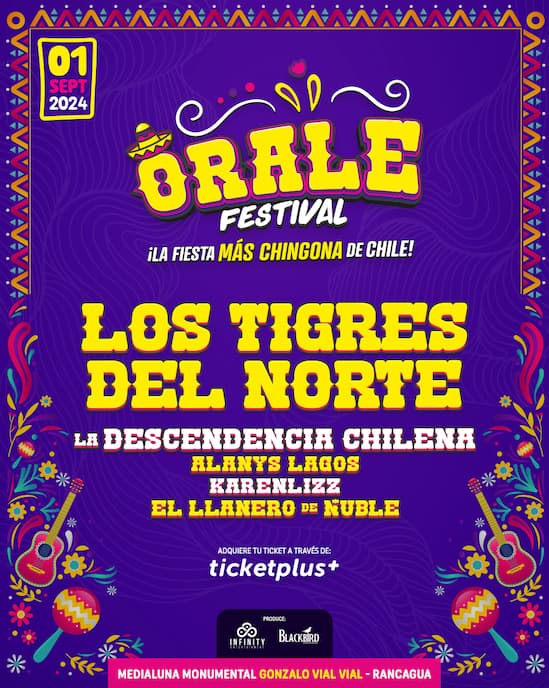 Mexicanos de Los Tigres del Norte llegan a Chile para participar del Festival Órale en Rancagua