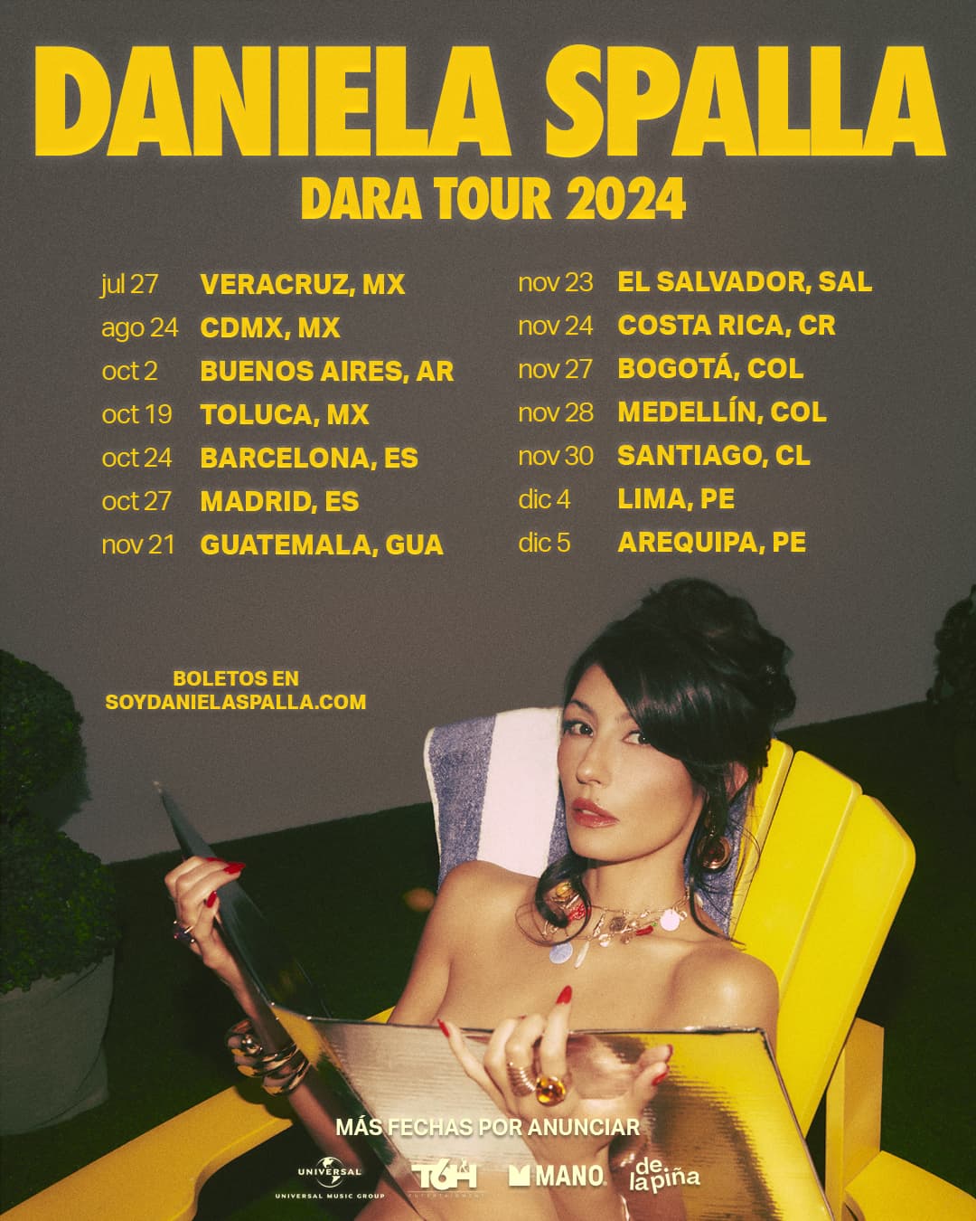 Daniela Spalla regresa a Chile en el marco de su  Dara Tour 2024 en Club Chocolate