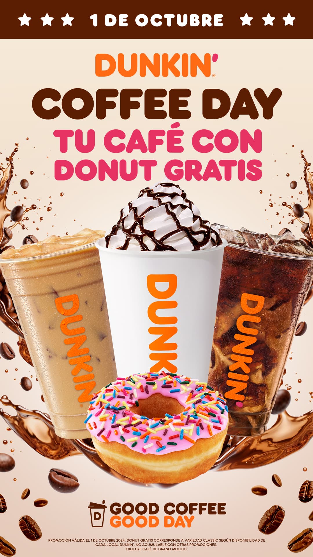 Dunkin´ celebra el Día Mundial del Café con una increíble promoción