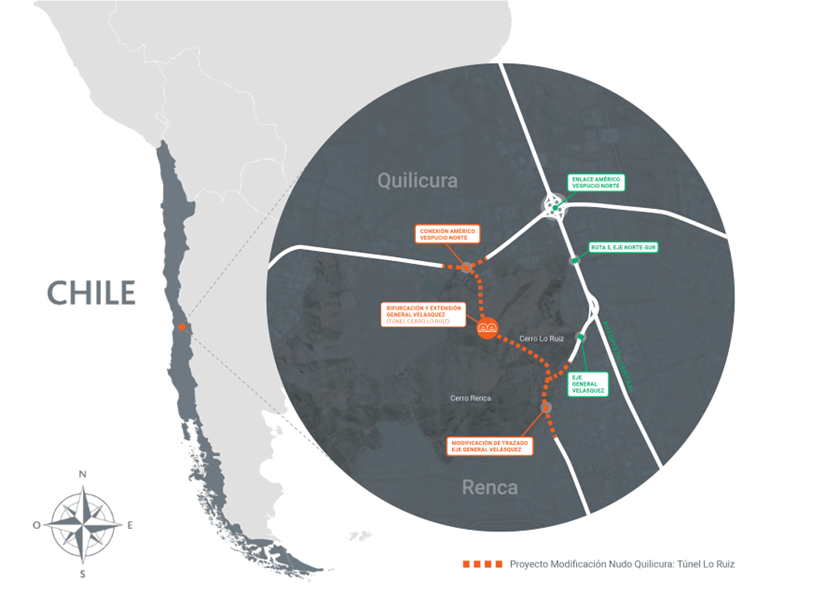 Gobierno y Autopista Central acuerdan construir dos túneles unidireccionales para conectar G.Velásquez con Vespucio Norte