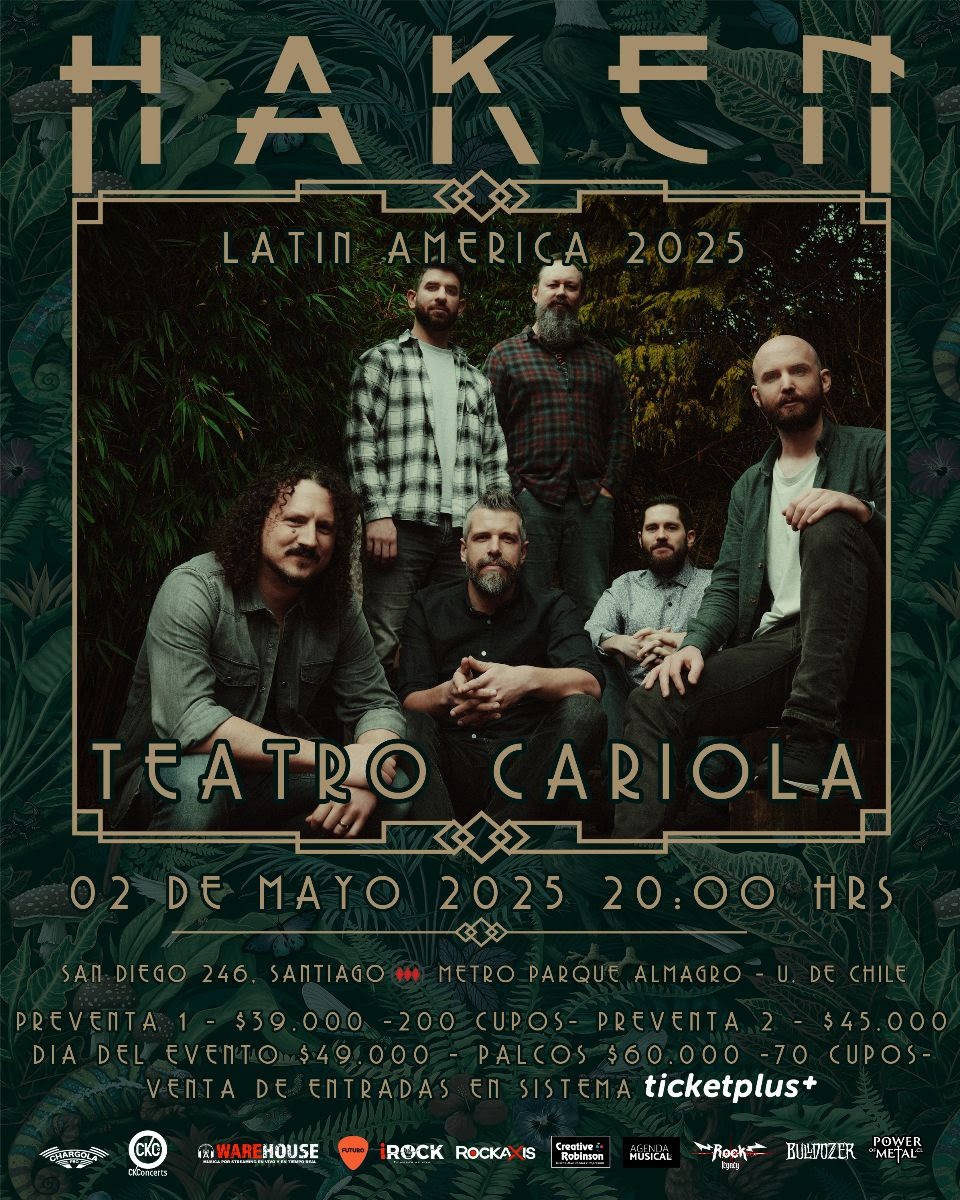 Haken regresa a Chile con imperdible concierto en el Teatro Cariola