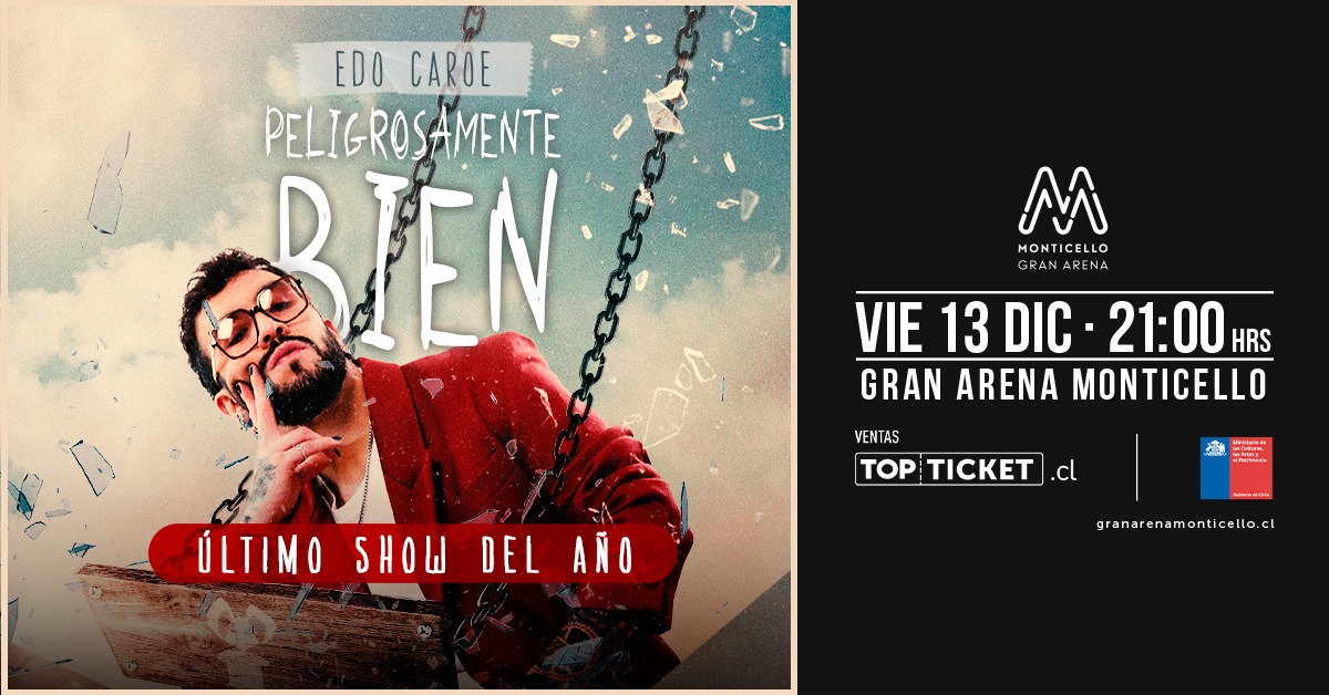 Edo Caroe regresa a Gran Arena Monticello luego de agotar su último show en el recinto