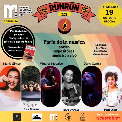 Expo Runrún Fest llega este 19 de octubre a M100 con poesía, expositores y música en vivo