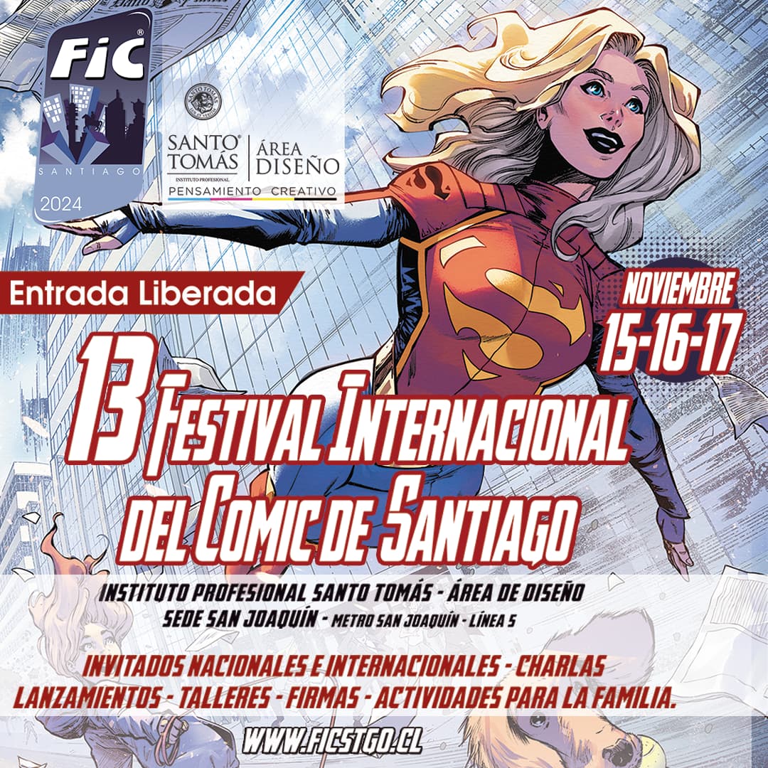 Festival Internacional del Cómic de Santiago anuncia nueva edición el 15, 16 y 17 de noviembre en San Joaquín