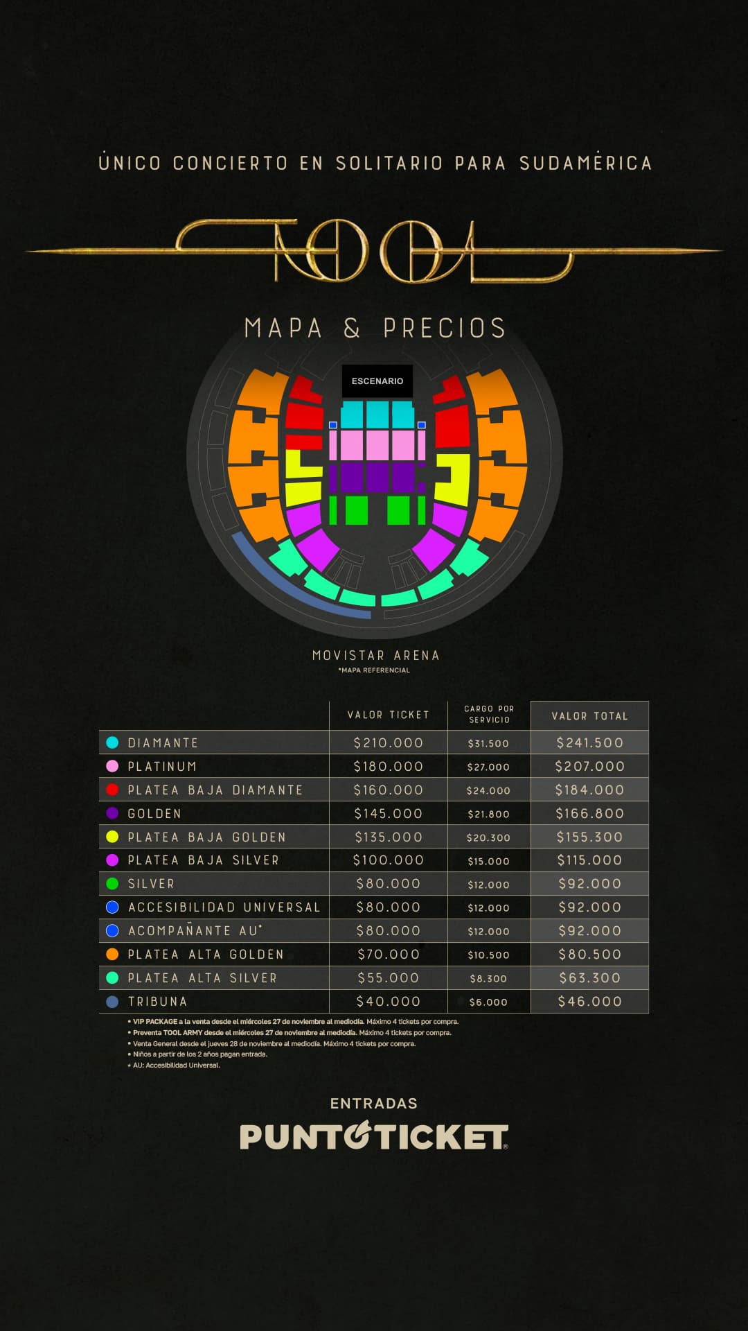 Banda norteamericana de rock Tool anuncia única presentación en Sudamérica en el Movistar Arena 