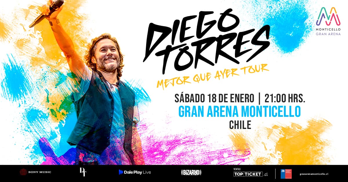 Diego Torres celebra 30 años de carrera en Gran Arena Monticello 