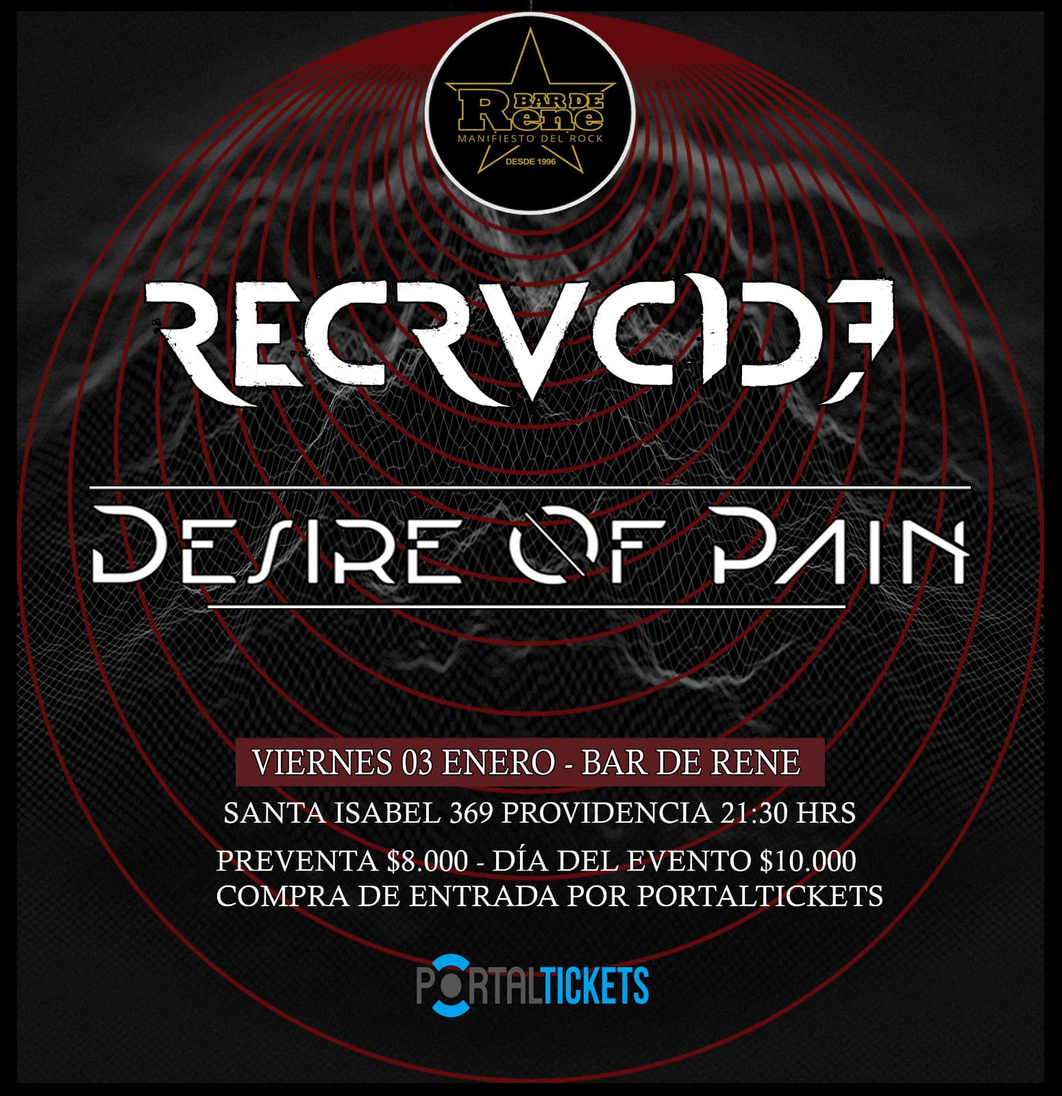 Recrucide regresa de Brasil y da inicio al 2025 junto a Desire Of Pain en Bar de René