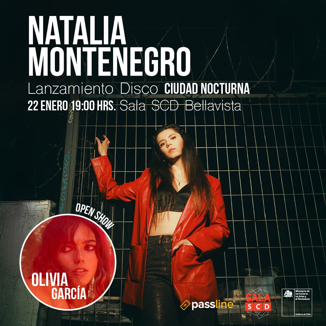 Show en vivo del lanzamiento del álbum "Ciudad Nocturna" de Natalia Montenegro en Sala SCD Bellavista