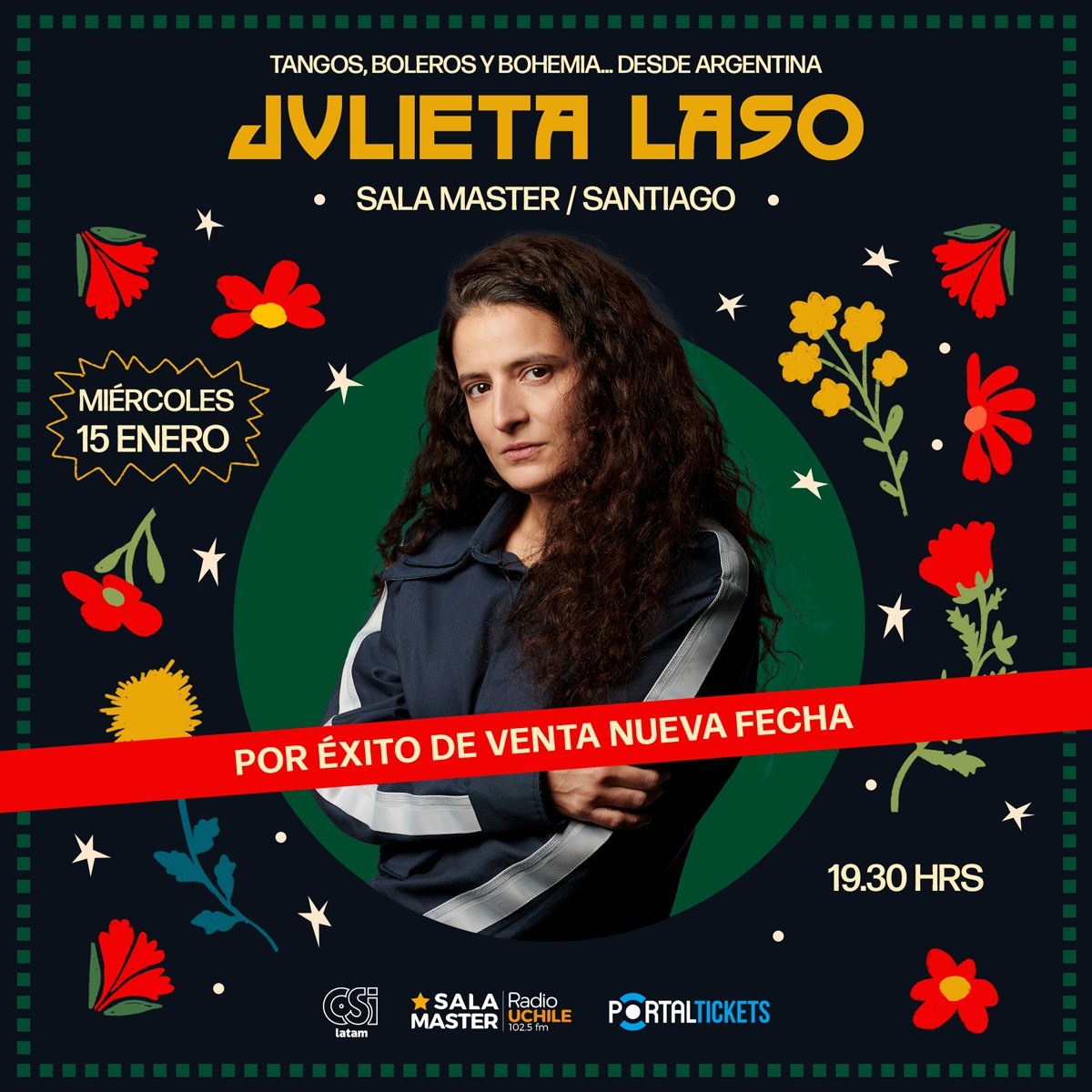 Por éxito en ventas, la cantante argentina Julieta Laso anuncia nueva fecha en Sala Master