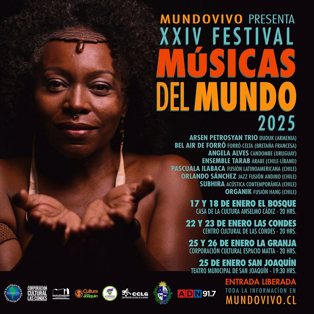 Anuncian el “XXIV Festival Músicas del Mundo”, gratis y para toda la familia en cuatro comunas de la RM