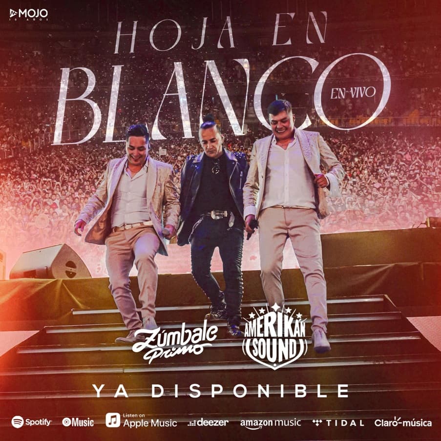 Zúmbale Primo y Amerika’n Sound la rompen con su single “Hoja en blanco (En Vivo)”