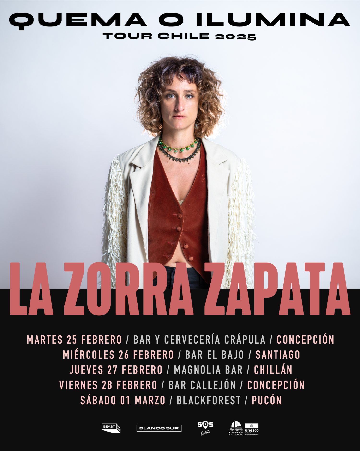 La Zorra Zapata inicia gira por Chile para promocionar su disco "Quema o Ilumina"