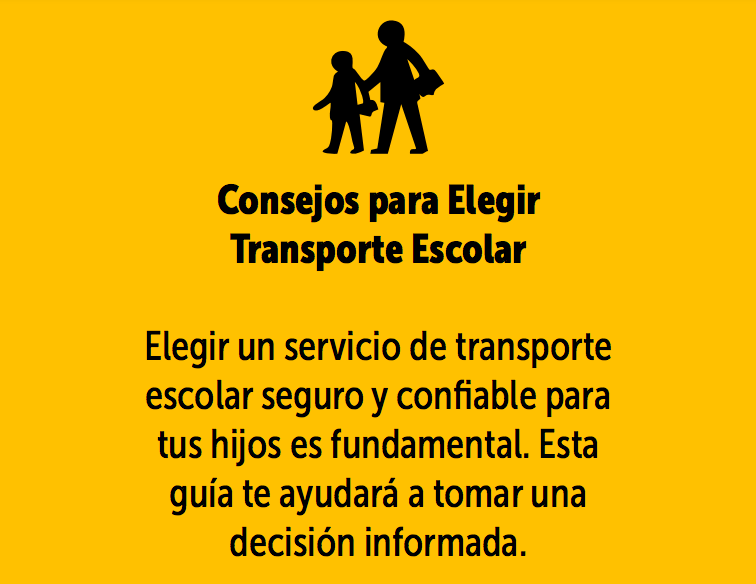 MTT lanzó guía práctica para facilitar la elección de transporte escolar