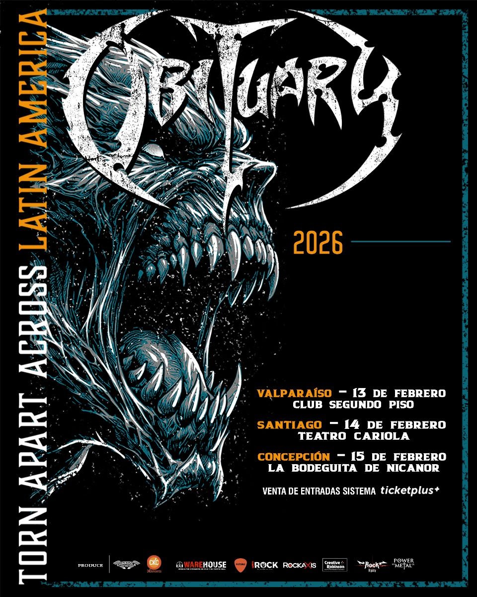 Obituary retoma gira latinoamericana con presentaciones en Valparaíso, Santiago y Concepción