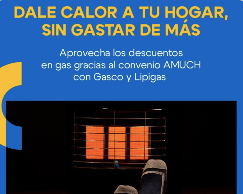 Las condes: descuentos en Gasco y Lipigas con AMUCH