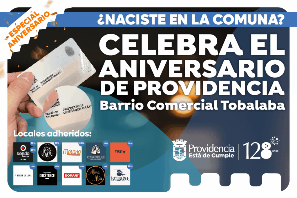 Providencia: Aniversario 128 con campaña gastronómica