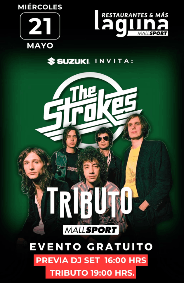 The Strokes: Tributo rock alternativo llega a Mall Sport