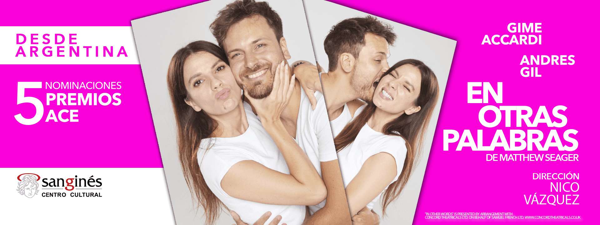 Gran estreno de “En Otras Palabras” llega al Teatro San Ginés