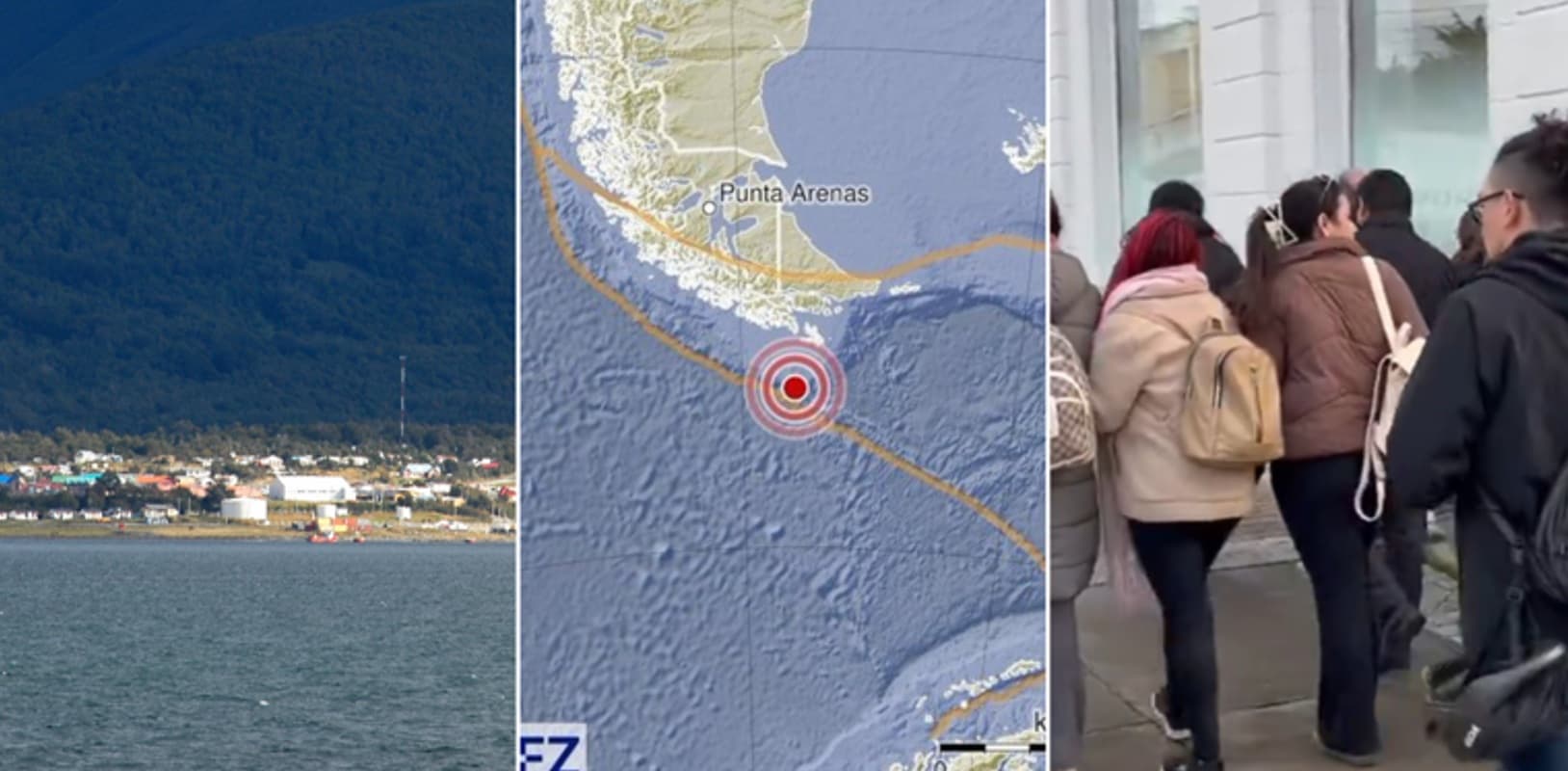 Decretan alerta de tsunami en Magallanes y territorio antártico por fuerte terremoto de 7,5° en la escala de Richter